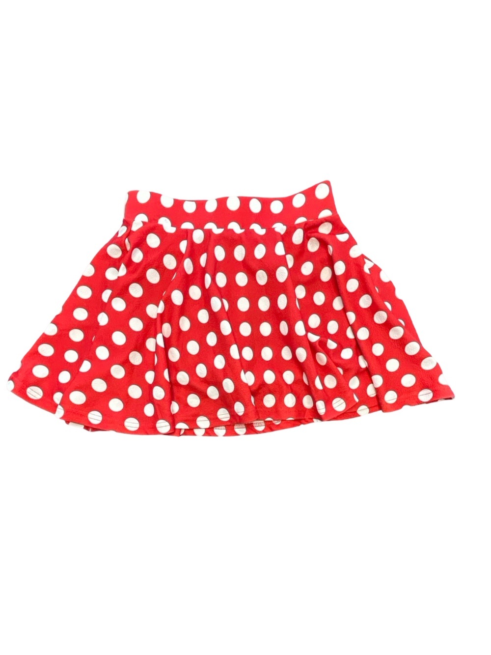Red White Polka Dot Skater Skort Size Small Disney Minnie Mouse fit flare retro - Picture 7 of 11